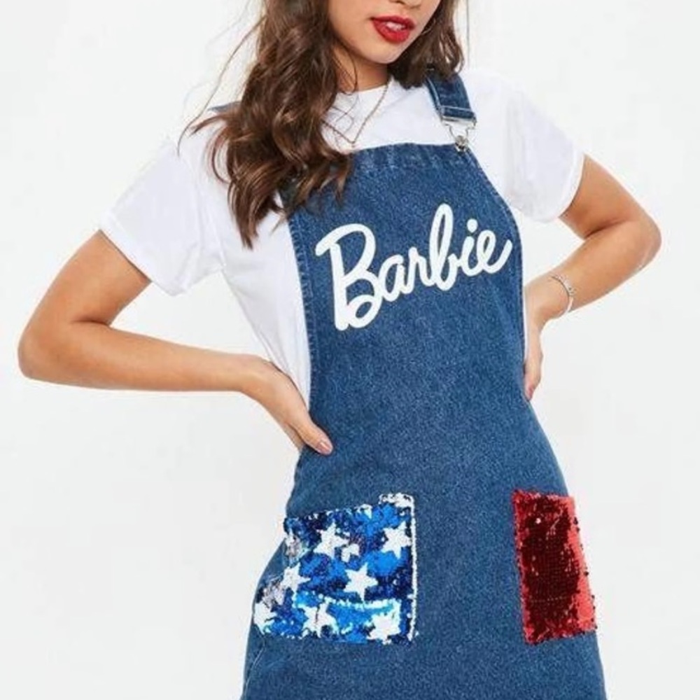 Barbie Sequin NWT Overall Dress